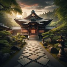 Forest Shrine, Shrine Art, Forest, Japan, Anime, Art