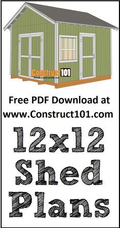 a small green shed with the words, 12x16 shed plans