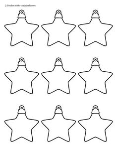 star shapes for christmas ornament coloring pages