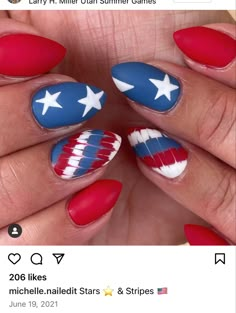 Freedom Nails, Nails Fireworks, Fireworks Nails, Easy Nail Art Tutorial, Watching Fireworks