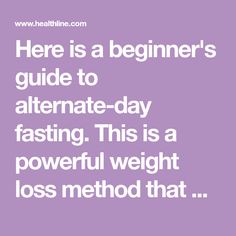 Here is a beginner's guide to alternate-day fasting. This is a powerful weight loss method that provides various health benefits and is easy to stick to. Alternate Fasting, Food For Sleep, Food Info, Eating Plans, Intermittent Fasting, Be Healthy, Beginners Guide, Fit Life, Health Benefits