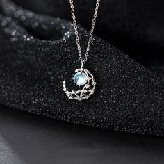 Fantasy Crescent Moon Necklace Fairytale Celtic Stars Rhinestone Galaxy Pendant Fantasy Pendant, Ethereal Jewelry, Galaxy Pendant, Pretty Jewelry Necklaces, Korean Jewelry, Sparkly Jewelry, Magical Jewelry, Moon Pendant Necklace, Crescent Moon Necklace