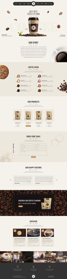 Web site design - web design trends Coffee Email Design, Cafe Website Design Inspiration, Coffee Website Design Inspiration, Cafe Web Design, Coffee Web Design, Coffee Landing Page, Cafe Graphic Design, Coffee Website Design, Coffee Websites