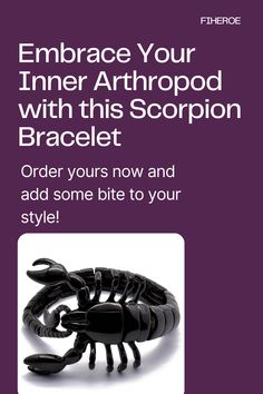 Get ready to make a statement with this stunning scorpion anime bracelet. Perfect for those who love unique and edgy accessories. Stand out from the crowd with this life-like bug jewelry piece. Shop now and add it to your collection! #scorpion Anime Bracelet, Bug Jewelry, Accessories Stand, Symbol Of Protection, Edgy Accessories, Gold Beach, Animal Totem, Anklets Boho