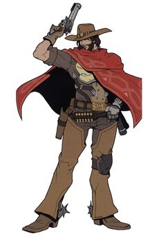 Cole Cassidy Concept Art, Mccree Overwatch Official Art, Overwatch Cowboy, Gunslinger Concept Art, Cassidy Mccree, Cowboy Concept Art, Overwatch Character Art, Cowboy Drawing, Cole Cassidy