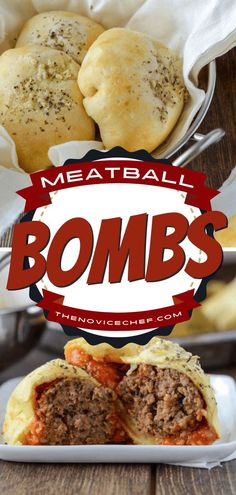 Meatball Bombs, football party food, game day Recipe Using Canned Biscuits, Grand Biscuit Recipes, Biscuit Recipes Dinner, Pillsbury Biscuit Recipes, Dinner Biscuit, Easy Scone, Blueberry Scones Recipe, Cheese Stuffed Meatballs, Best Brunch Recipes