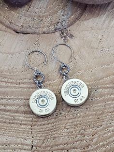 28 Gauge Shotshell Stainless Dangle Earrings-SureShot Jewelry Shell Casings Crafts, Bullet Designs, Bullet Jewelry, Jump Rings, Crystal Earrings, Ear Wires, Original Designs, Dangle Earrings, Personalized Items