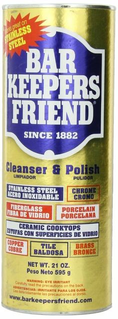 a can of bar keepers friend cleaner and polish