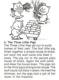 the three little pigs story page