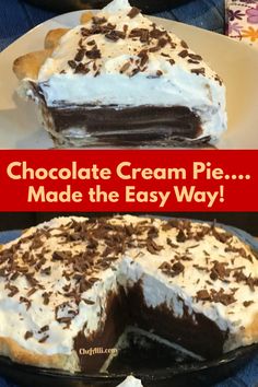 chocolate cream pie made the easy way