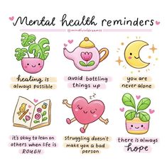 Take Care Of Your Mental Health, Reminders For Mental Health, Cute Mental Health, Health Reminders, Important Reminders, Back To Yourself, Find Your Way Back, Lost Cause, Mental Health Activities