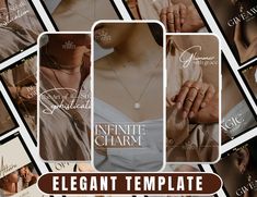 "Your jewelry shines--now let your brand do the same with posts that dazzle." Transform the way you showcase your jewelry collection on social media with this stunning pack of 30 customizable templates! Designed for jewelry businesses and influencers, these professionally crafted templates help you create captivating Instagram posts, Facebook updates, and more with ease. Whether you're promoting a new collection, hosting a sale, or simply sharing the beauty of your pieces, these templates are th Jewelry Template, Brand Consistency, Jewelry Photography Styling, Branding Template, Post Design, Instagram Post Template, Post Templates, Business Branding, Jewelry Business