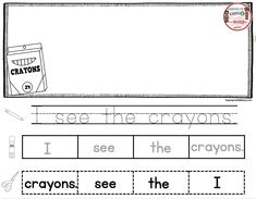 i see the crayons worksheet for kids to practice their writing skills