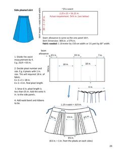 the sewing pattern for this skirt is very easy to sew