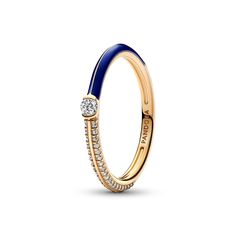 PRICES MAY VARY. Sparkling Dual Ring: A 14k gold-plated band features a round brilliant-cut cubic zirconia nestled amidst a line of sparkling pavé and adorned with glossy blue enamel, covering 2/3 of the band Compatible with PANDORA Me: Be unapologetic, be bold, be free, and express your creativity and curate your look with jewelry that says something about every side of you Features CZ: Cubic zirconia could be said to be the jewel in PANDORA's crown, making up the majority of stones we use in o Fashion Ring Set, Pandora Me, Sun And Moon Rings, Palladium Metal, Bracelet Pandora, Gold Plated Rings, Ring Size Guide, White Metal, Shinee