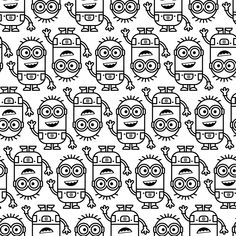 a black and white pattern with many faces