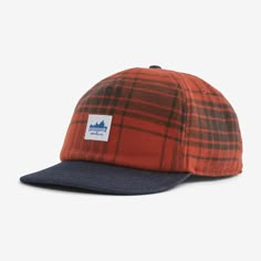 Who says work wear can't be classy? Our Range Cap is a conscientious take on the classic billed cap, built of organic cotton canvas that's as at home in the shop as it is socializing. Made in a Fair Trade Certified™ factory. | Patagonia Range Flat Billed Cap in Burnished Red - Outdoor Hats - Recycled Spandex/Regenerative Organic Certified Cotton Old Flannel, Canvas Clothing, 50% Logo, Red Canvas, Retro Theme, Outdoor Hats, Cap Men, Clothing Stores, Playing Dress Up