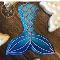 the cookie is shaped like a mermaid tail