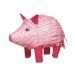 a pink pig toy sitting on top of a wooden table