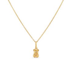 Adorn yourself with the perfect symbol of joy and tenderness, this beautiful 14k Gold Teddy Bear Necklace. Crafted with gleaming 14k yellow gold, it's sure to bring a smile to your face each time you wear it! Gold Teddy Bear, Teddy Bear Necklace, Bear Necklace, Paper Clip, Chain Styles, A Smile, Teddy Bear, Yellow Gold, Chain