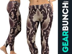 Celebrate your stylish individuality the next time you strike a yoga pose in the Gearbunch Anaconda Snake Skin Leggings, printed in range of earthy brown colors, These leggings have a  body-flattering fit that will make you feel super comfortable even during the most intense workouts. 🔰 FABRIC: ✓ 82% polyester  ✓ 12% spandex   🔰 FEATURE: ✓ Guaranteed Squat-proof ✓ Never see-through ✓ Custom- made by hand in the US ✓ Soft and Fully comfortable wear them comfortably in public. ✓ High-quality yoga pants for women/yoga or streetwear.  🔰 SIZE GUIDE:  ✓ Each item has sizing information specific to its fit in the Listing. Please Click the Size option During the ordering.  ✓ If you have any questions about Mechanic Leggings Yoga Pants Leggings, Printed Leggings, just ask, we will be happy to he Snake Skin Yoga Pants, Brown Compressive Leggings For Yoga, Stretch Leopard Print Yoga Bottoms, Snake Leggings, Lepord Print Workout Leggings, Leopard Workout Leggings, Anaconda, Pose Yoga, Legging Outfits