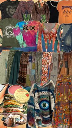 Hippie clothes ￼ 70s Hippie Aesthetic, Art Teacher Outfits, Hippy Art, Hippie Aesthetic, 2000s Aesthetic, Aesthetic Ideas, Junior Year