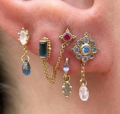 Earring Inspo, Body Jewelry Piercing, Girly Jewelry, Jewelry Inspo, Dream Jewelry, Pretty Jewellery