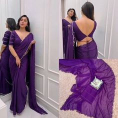 Blauj Design Saree, Blouse For Party Wear Saree, Blouse Ideas For Farewell, Fancy Blouse Back Designs, Saree Blouse Designs For Heavy Bust, Saree Back Design, Saree Neck Design, Blouse Designs For Farewell, How To Wear Saree In Different Style