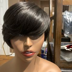 %Human Hair Virgin Pixie Cut Lots Of Layers Super Cute Ready To Wear. Can Be Dyed Curled Treat It Just Like Your Hair. My Brand Expected Hair&Beauty Llc Short Afro Wigs, Luxy Hair Extensions, Lots Of Layers, Hair Tinsel, Luxy Hair, Long Curly Wig, Wig Color, Clip In Ponytail, Hair Pixie