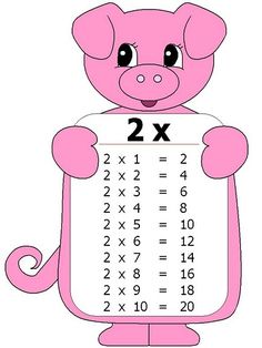 a pink pig with the number two on it's chest, holding a large piece of paper