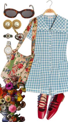 Strange Outfits, Colorful Summer Outfits, Postpartum Fashion, Romantic Outfit, Hippie Outfits, Summer Picnic, Fashion Fits, International Fashion, 2000s Fashion