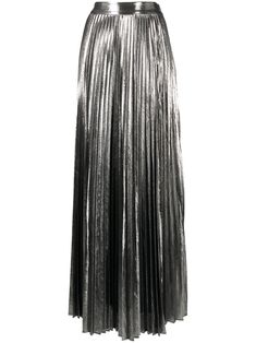 silver ombré effect fully pleated elasticated waistband long length Long Silk Skirt, Metallic Midi Skirt, Tulle Maxi Skirt, Cotton Maxi Skirts, Striped Midi Skirt, Midi Flare Skirt, Paneled Skirt, Full Skirts, Dolce Gabbana Dress