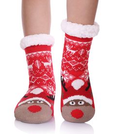 PRICES MAY VARY. CUTE CARTOON ANIMAL DESIGN--Kid fuzzy slipper socks come in different colors and Cartoon Animal Cat/Dog/Deer pattern, Novelty, colorful, young, brighten up your day. HIGH QUALITY KIDS SLIPPER SOCKS--Unisex children fluffy slipper socks are made with a woven blend of 90% acrylic 9% polyester 1% spandex. Lined with plush faux sherpa shearling and featuring non-skid tread. Unparalleled soft and comfortable for your kids. UNISEX ANTI-SLIP SOCKS--Silicon rubber grips on soles of sock Toy Garage, Presents For Boys, Animal Slippers, Socks Cute, Non Slip Socks, Deer Pattern, Comfy Socks, Faux Fur Slippers, Kids Slippers