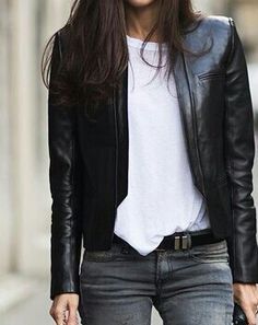 Pastel Outfit, Mode Casual, Looks Black, Mode Inspo, Looks Chic, Black Leather Jacket, Looks Style, Mode Inspiration, Street Styles