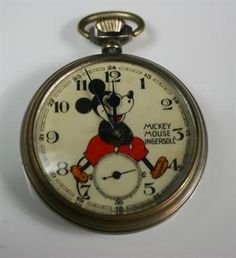 Old Mickey Mouse, Old Pocket Watches, Pocket Watch Antique, Fob Watch, Old Clocks, Pendant Watches, Antique Watches