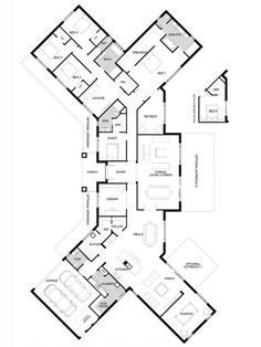 the floor plan for a house with three floors and two levels, including an open living area