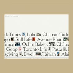 an advertisement for the new york times, with many different pictures on it and words written in