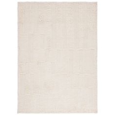 a white rug on a white background with no one in the room to see it