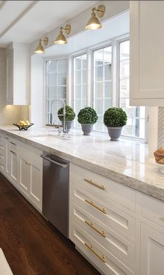 the kitchen is clean and ready to be used as a dining room or family room