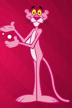 the pink cat is holding an object in its paws