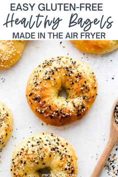 Air Fryer Bagels, Healthy Bagel, Keto Protein Powder, Bagel Toppings, Low Carb Bagels, Gluten Free Bagels, Keto Bagels, Homemade Nutella, Homemade Bagels