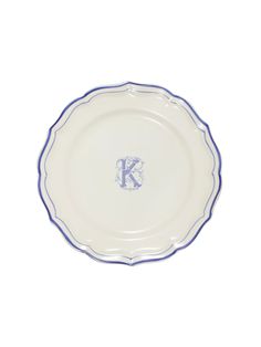 Gien Filet Bleu Dinner Plate K Weston Table Blue Couch Living Room, Blue Couch, Blue Couches, French Countryside, French Blue, Couches Living Room, Custom Monogram, Modern Life, Monogram Letters