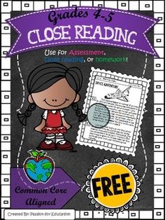 a close reading activity for students to use