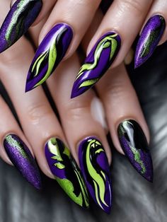 55+ Creative Maleficent Nail Designs and Ideas | Sarah Scoop Maleficent Nails, Matte Black Nails, Green Polish, Black Nail Polish, Dotting Tool, Disney Nails, Minimalist Nails, Nail Art Tutorial, Maleficent