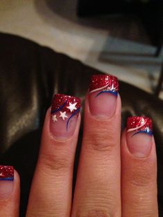 Memorial Day Gel Nail Designs, Patriotic Gel Nails, July Gel Nails, 4th Of July Gel Nails, Nail Holiday, Firework Nail Art