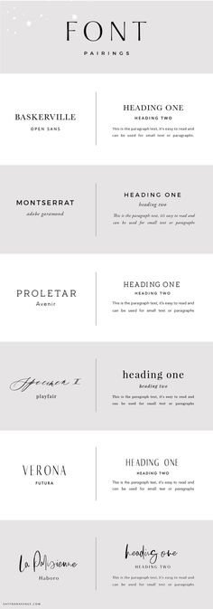 the different font styles for each type of business card, including one that has been designed to