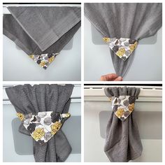 Kitchen Towel Hanging Ideas, Towel Hanging Ideas, Tea Towel Holder, Kitchen Towels Diy, Tea Towel Ideas, Dish Towel Crafts, Bath Decoration, Kitchen Towels Hanging, Kitchen Towels Crafts