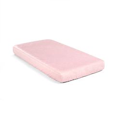 a pink mattress on a white background