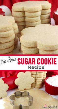 the best sugar cookie recipe for cookies and pies - so easy to make with just 3 ingredients