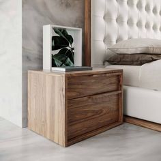 Modrest Amberlie - Modern Walnut Nightstand The Amberlie Nightstand is a stylish modern piece that will fit perfectly in many settings. The simple lines of this piece are accented by the all over walnut veneer finish. Two drawers with integrated handles create a streamlined look. Pair with the Amberlie Bed, Dresser, and Mirror. Features: Walnut Veneer Two Drawers Integrated Handles Modern Design Dimensions: Overall: W25" x D18" x H18"Top Drawer: W20.5" x D12.5" x H5"Bottom Drawer: W20.5" x D12.5" x H7" Walnut Night Stand, Nightstand Mid Century, Charging Nightstand, Primary Bed, Apartment Shopping, Walnut Bed, Bed Dresser, Dresser And Mirror, Apartment Stuff